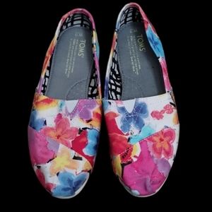 Toms Sz 7.5 Women's Floral Print